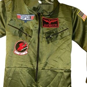 Top Gun Maverick Kids Flight Suit Halloween Costume Unisex Child Large 10/12